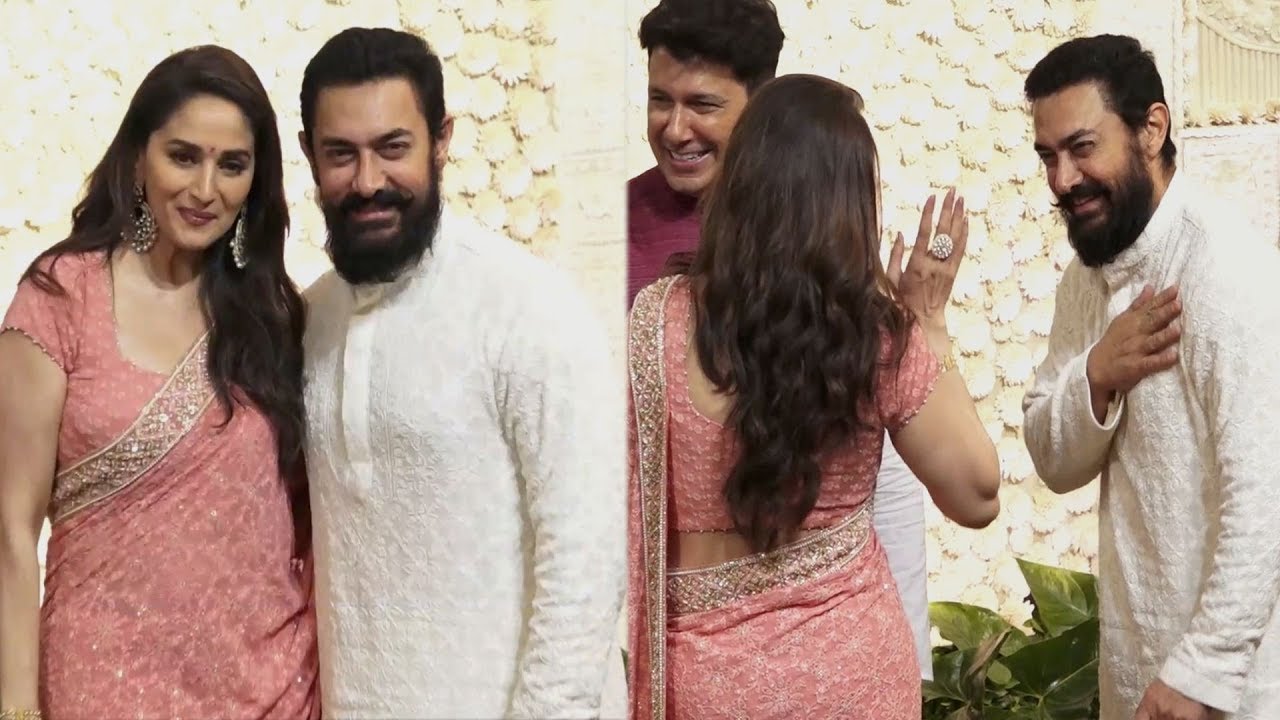 Aamir Khan And Madhuri Dixit FUN Together In Front Of Media | Aamir In New Look