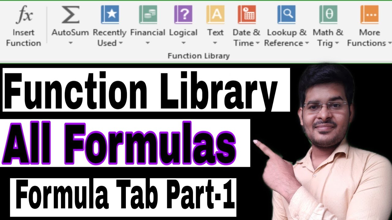 Function Library In Excel in hindi || Formula Tab - Function library in excel by akash bhardwaj