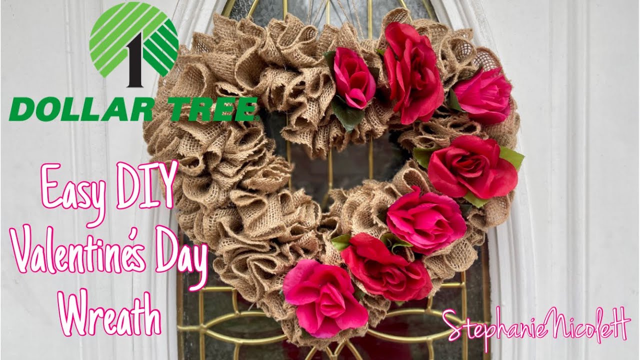 Dollar Tree Easy DIY Valentine’s Day Wreath