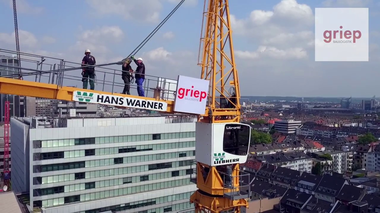griep Baulogistik GmbH - Liebherr 200 EC-H Kran-Montage in Düsseldorf