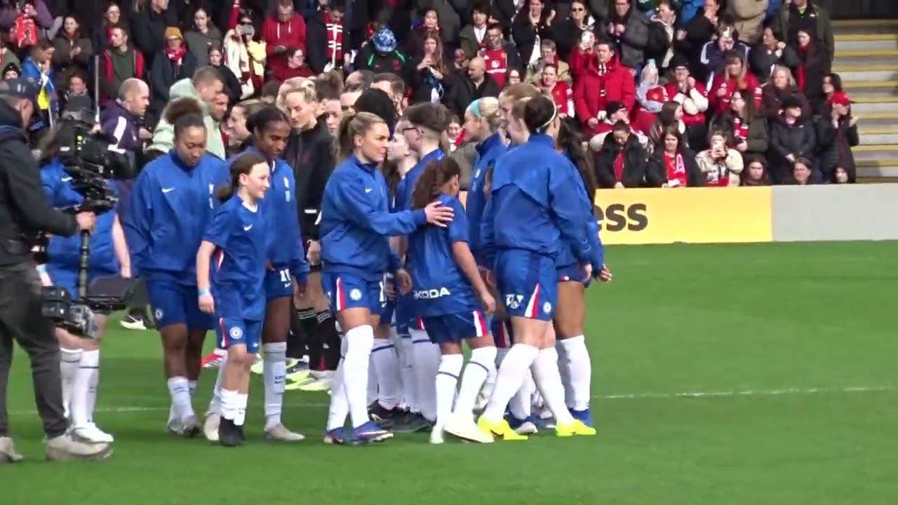 WFA CUP. Chelsea v. Manchester United. 22/02/2026. 'Teams take the Field!'