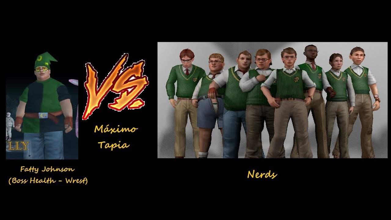 Bully SE: Fatty Johnson (Boss Health) vs Nerds (Full HD)