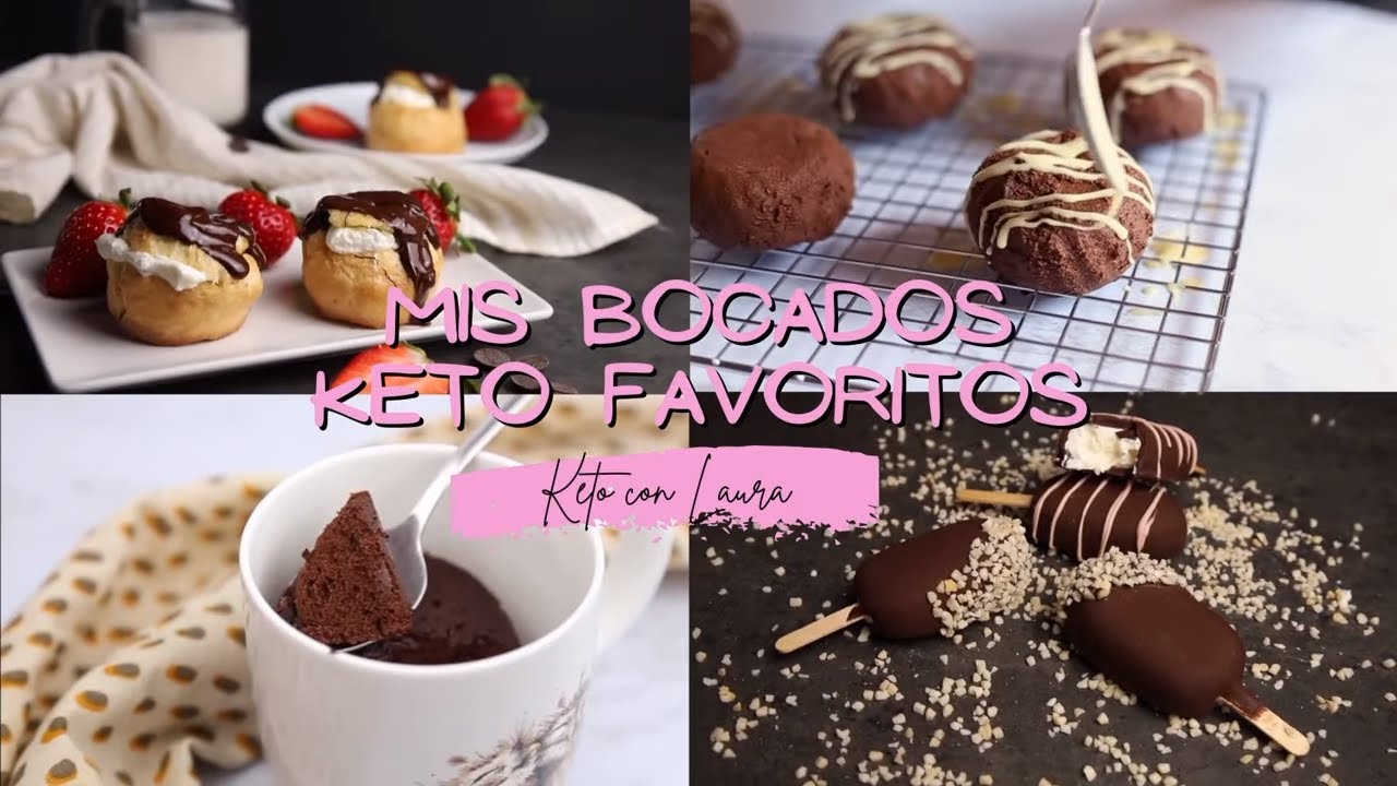 Recopilación de postres keto - sin gluten y sin azúcar.