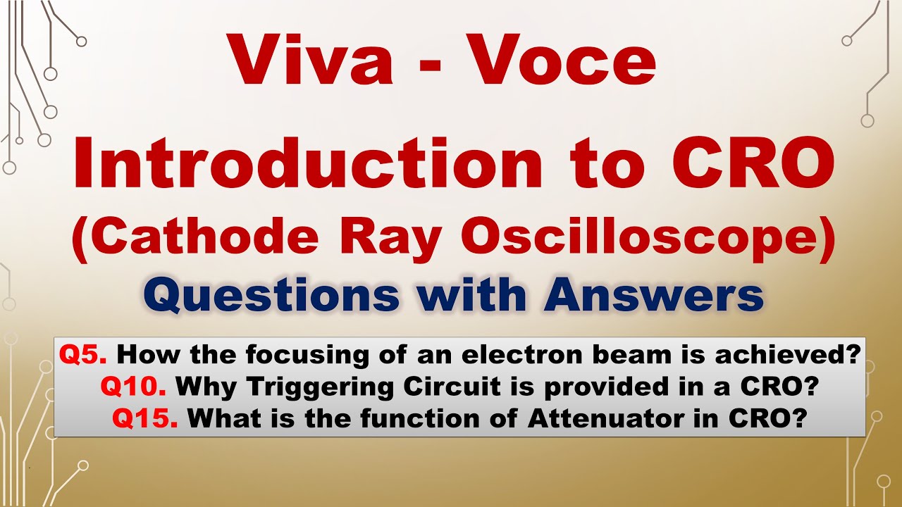 Cathode Ray Oscilloscope | Viva Voce | Practical File