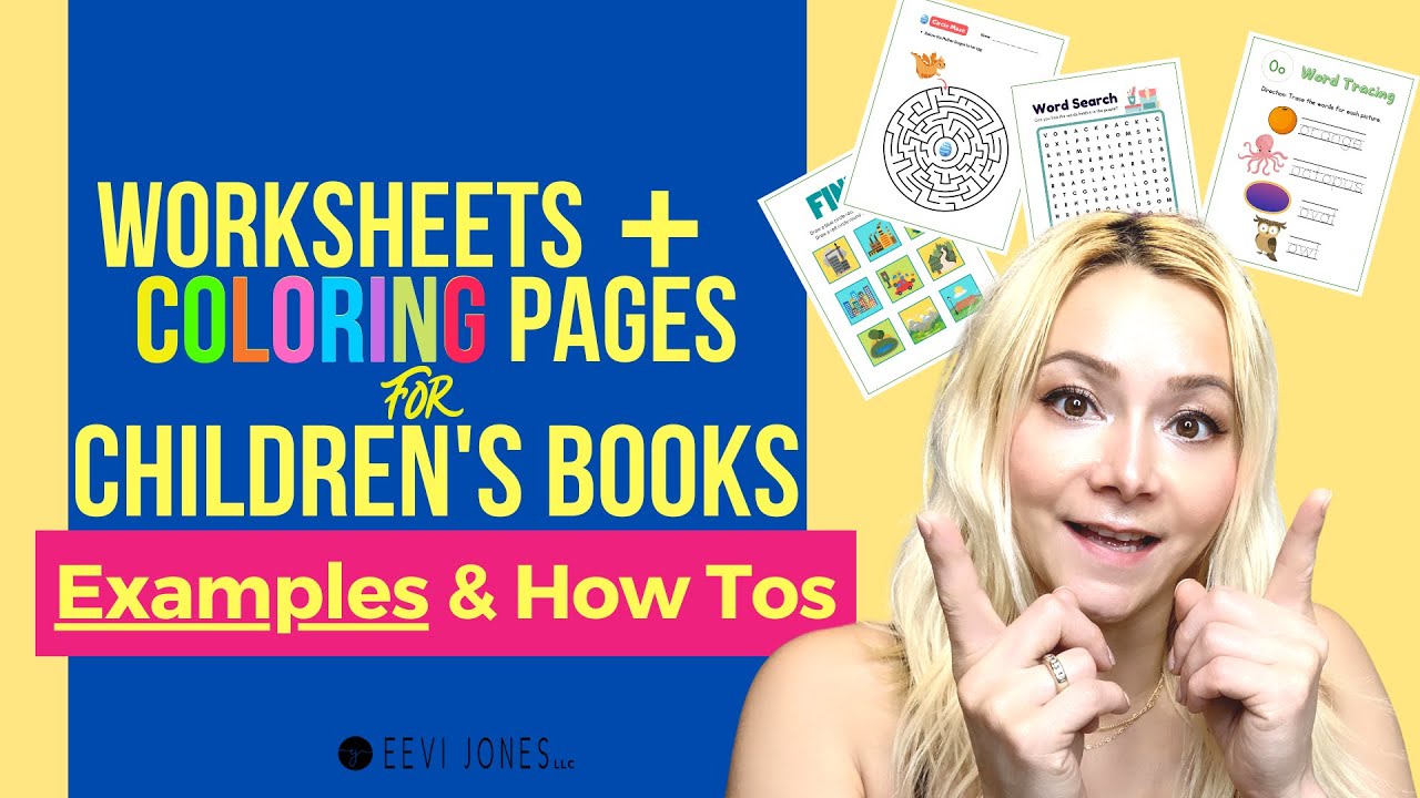Creating Worksheets & Coloring Pages for Children's Books (Examples & How Tos)