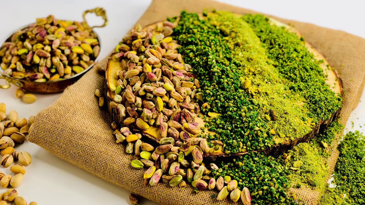 أرخص فستق حلبي لجميع أنواع الحلويات العربية بطعم الأصلي (الفستق الحلبي الكذاب) مصانع في البيت و تحدي