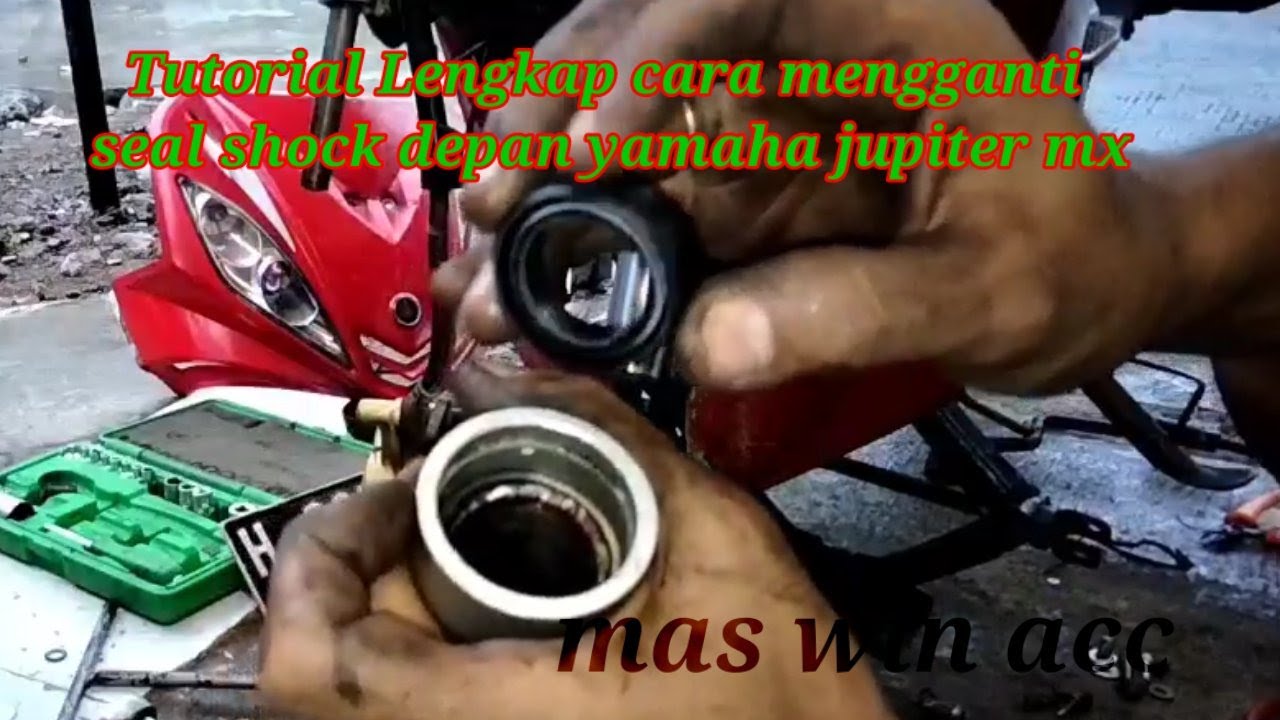 Tutorial lengkap cara mengganti seal shock dan oli shock depan motor yamaha jupiter mx 135