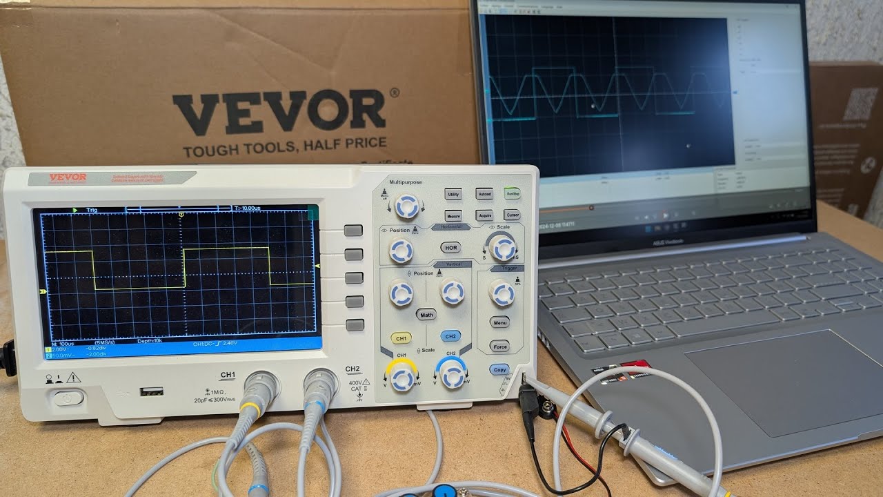 Je découvre l'oscilloscope numérique Vevor SDS1102