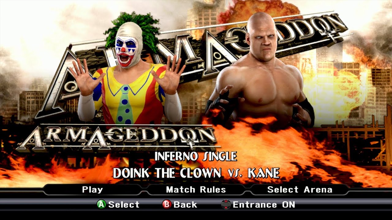 WWE SmackDown vs.Raw 2009: Doink the Clown vs. Kane | Inferno Match