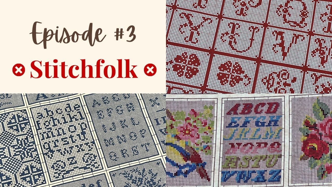 FlossTube Episode #3 -  Cross Stitch, Fabric, Project Bags and a Halloween Treat for you