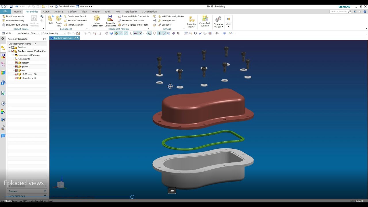 Siemens NX Exploded View Tutorial