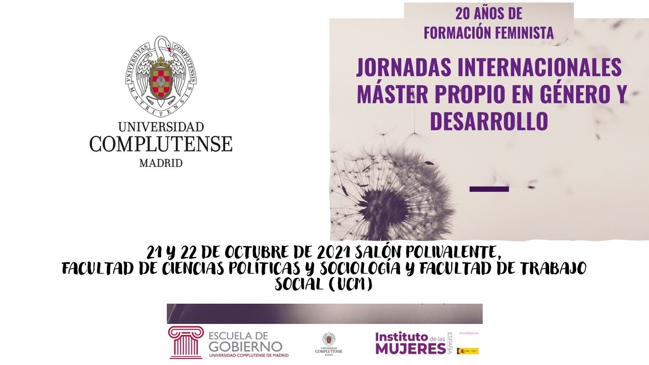 20 A&Ntilde;OS DE FORMACI&Oacute;N FEMINISTA, JORNADAS INTERNACIONALES.UCM