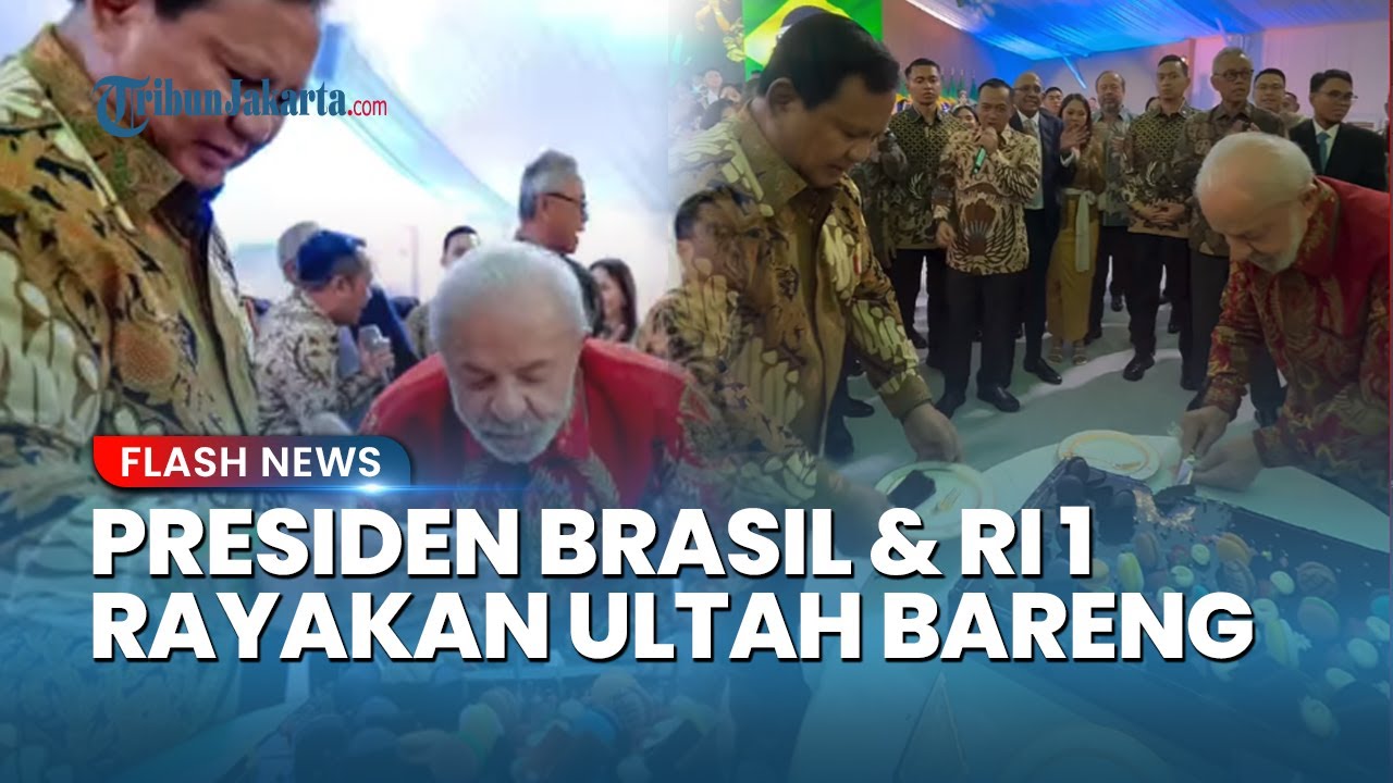 HANGATNYA Prabowo dan Presiden Brasil Lula da Silva Rayakan Ulang Tahun Bersama di Istana Merdeka