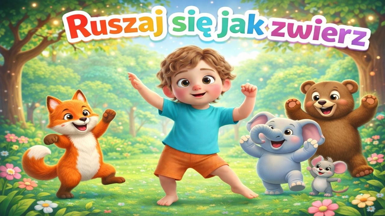 Ruszaj się jak zwierz! - zabawa muzyczno-ruchowa z pokazywaniem dla dzieci