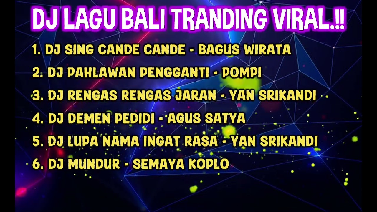 DJ REMIX LAGU BALI TRANDIK DI TIKTOK BAGUS WIRATA.!!
