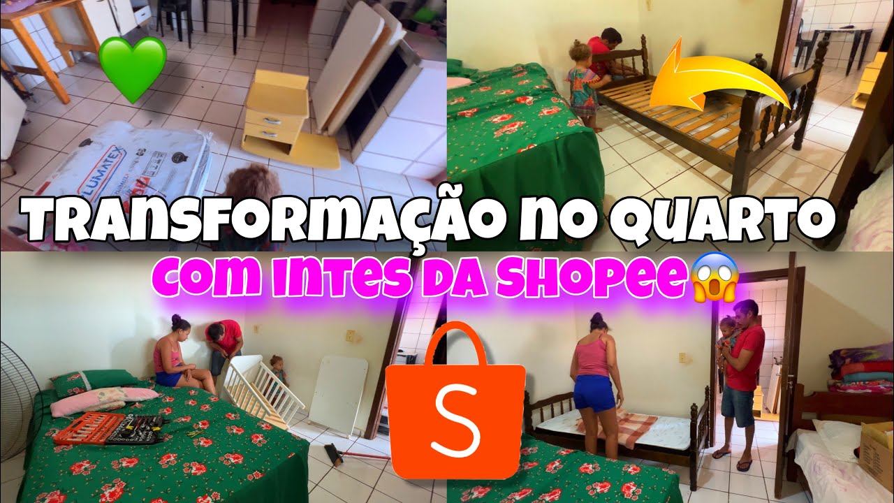 TRANSFORMAÇÃO NO QUARTO COM INTES DA SHOPEE// NEM EU ACREDITEI !😱
