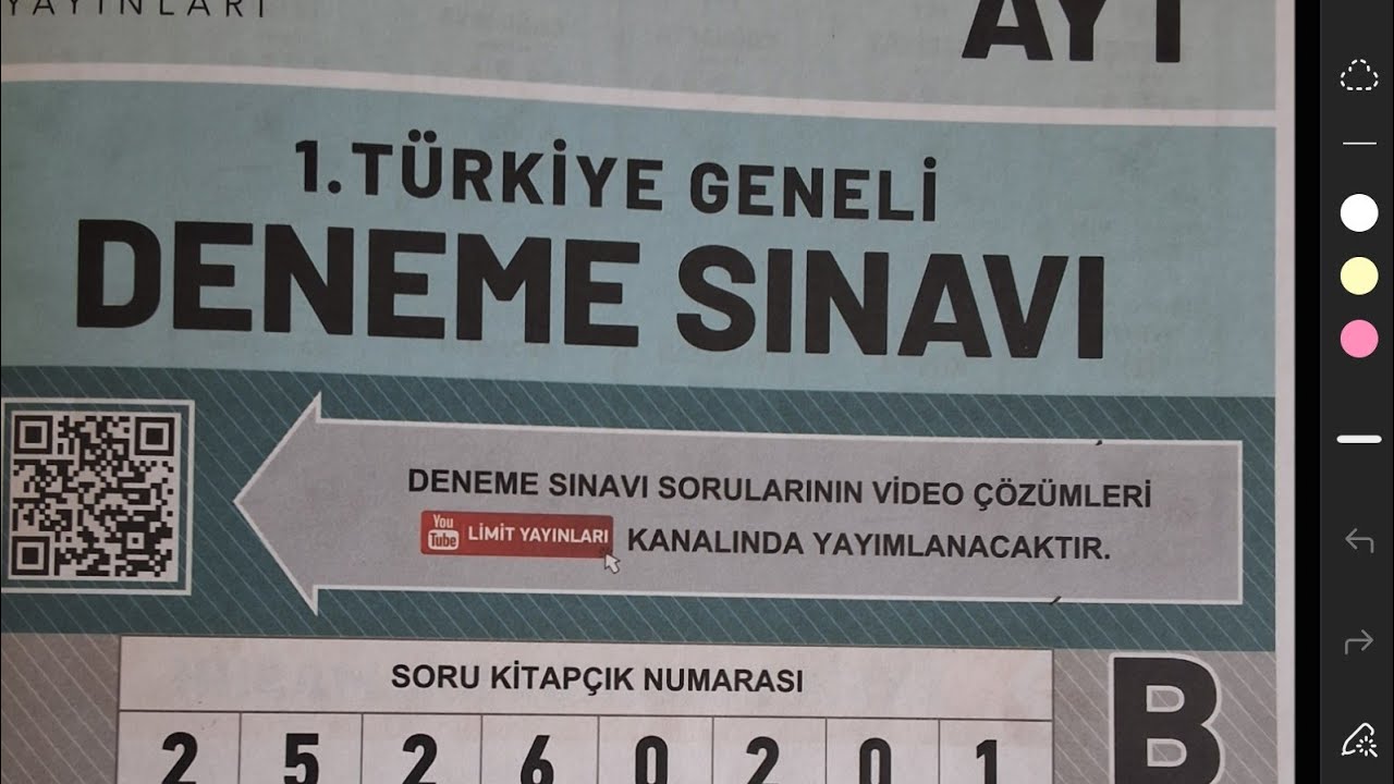 LİMİT YAYINLARI  AYT TG.1 DENEME SINAVI B GEOMETRİ SORULARI