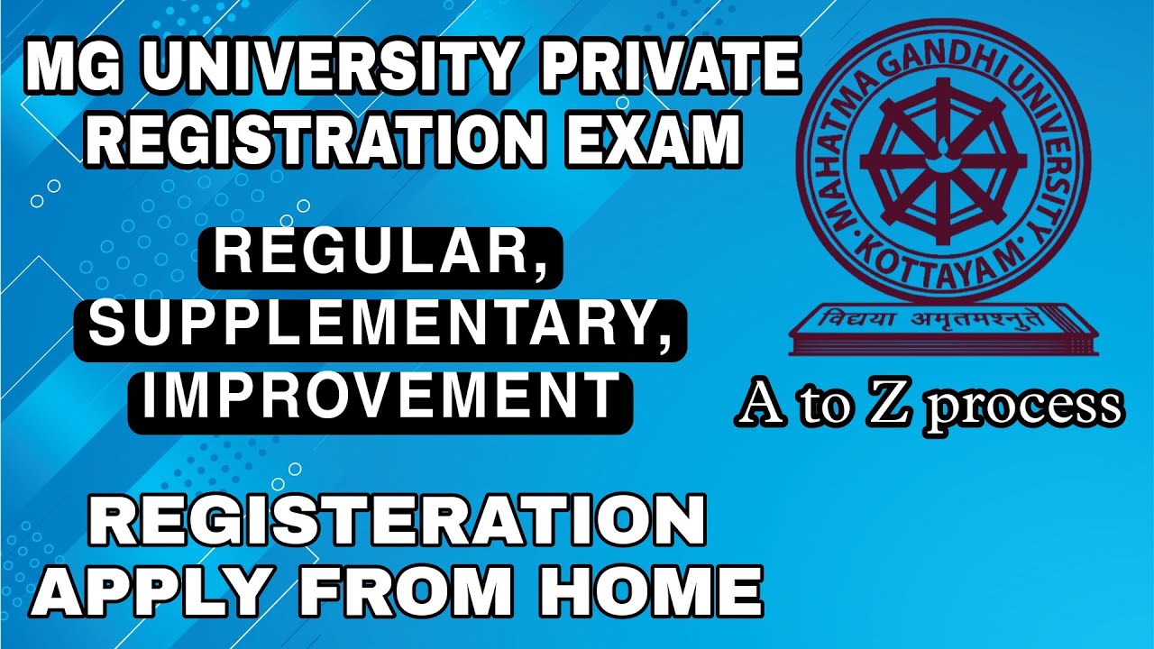 MG UNIVERSITY PRIVATE REGISTRATION | APPLY FOR EXAM FROM HOME | A TO Z PROCESS IN 1 VIDEO. MALAYALAM