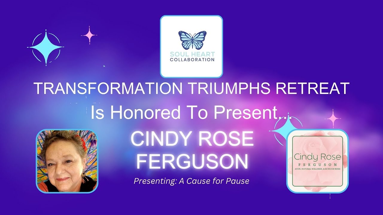 Cindy Rose Ferguson speaks at Transformation Triumphs Virtual Retreat in October 2023
