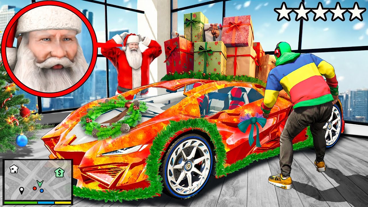 УГНАЛ ВСЕ МАШИНЫ ДЕДА МОРОЗА В ГТА 5! 🎅🎄 РЕАЛЬНАЯ ЖИЗНЬ ВОРОВ ОБЗОР МОДА GTA 5 MODS! ГТА МОД ИГРЫ