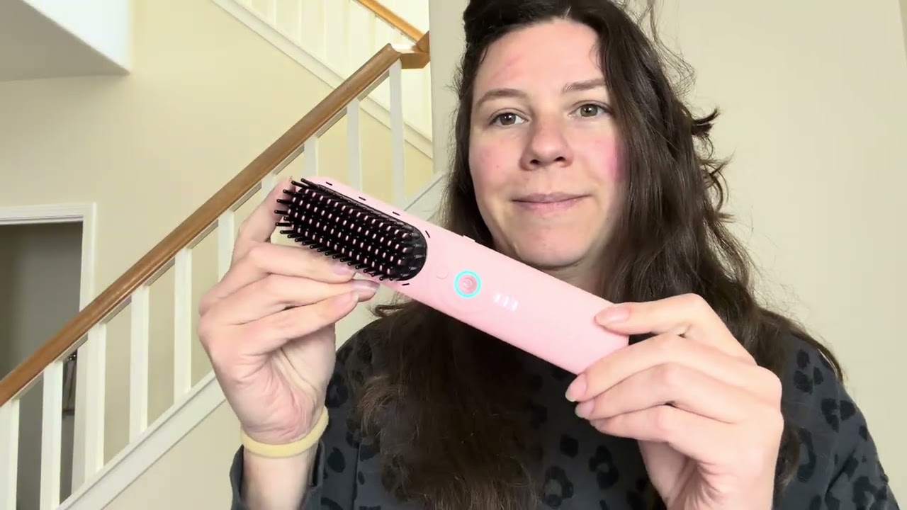 Efficient Cordless Hair Straightener Brush Great For Travel #straighthair #straightener #hair