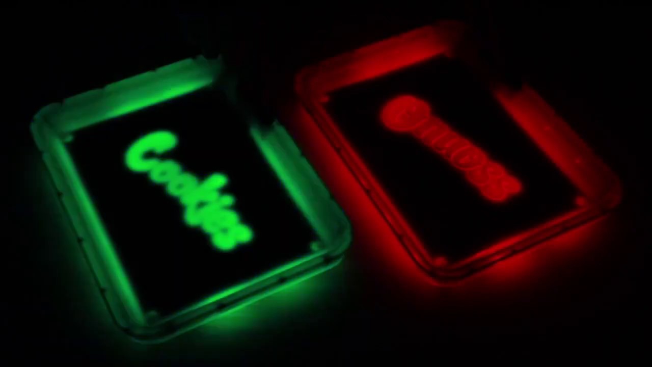 Rechargeable Cookies Glowtray Blue Red Purple Green LED Rolling Glow Tray With Gift Packaging