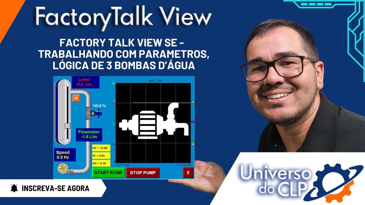 FactoryTalk View SE: Domine a Lógica de 3 Bombas d'Água com Parâmetros - Eficiência Sem Compromissos