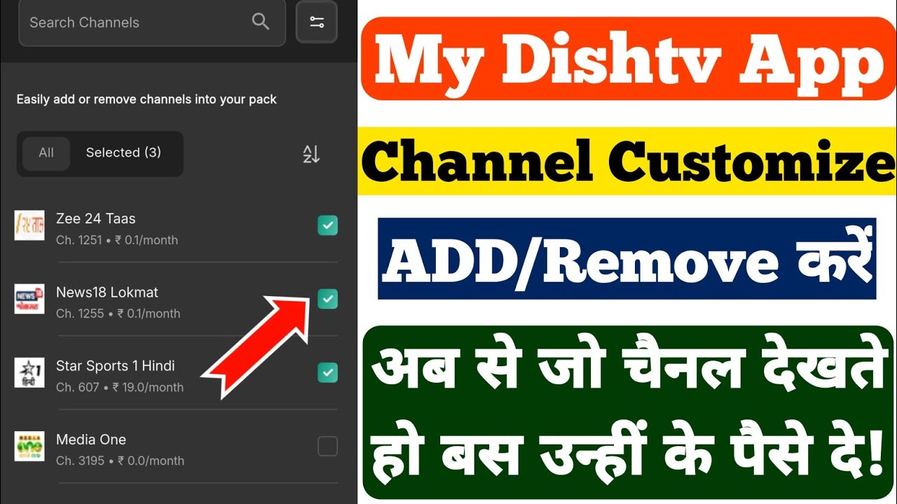 How to Customize My Dishtv App Channel | From now on, pay only for the channels you watch.