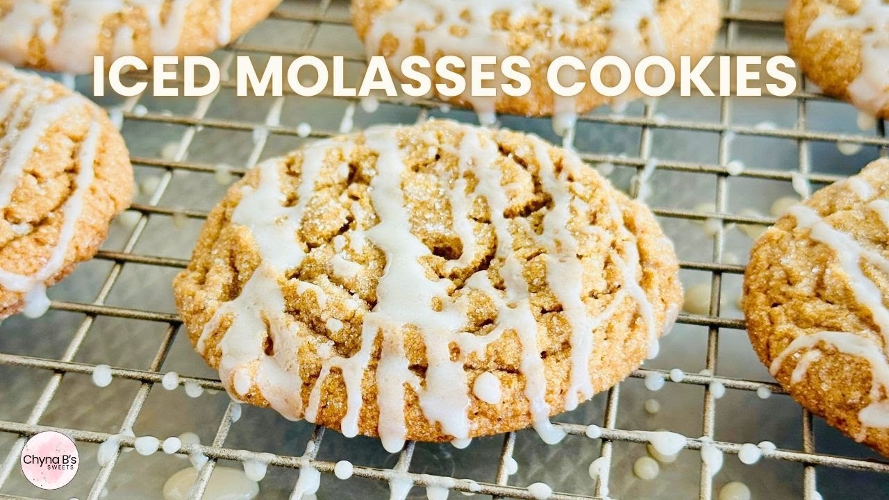 Soft & Chewy Iced Molasses Cookies | Easy Holiday Dessert Recipe with Vanilla Glaze