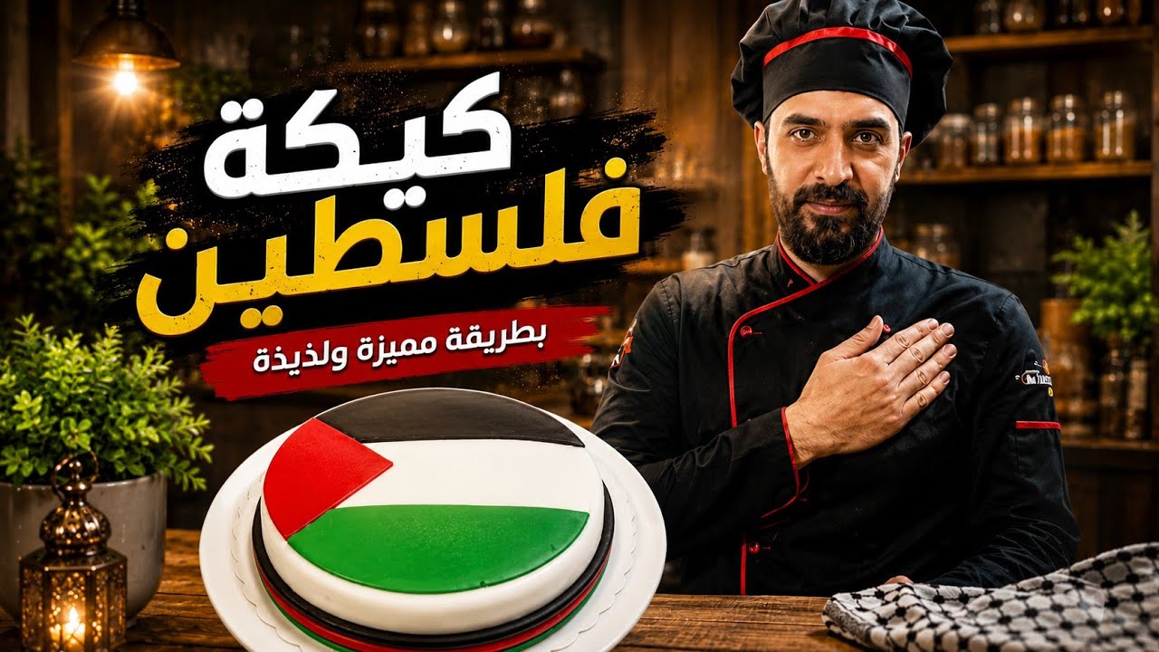 شيف أديب | كيك علم فلسطين
