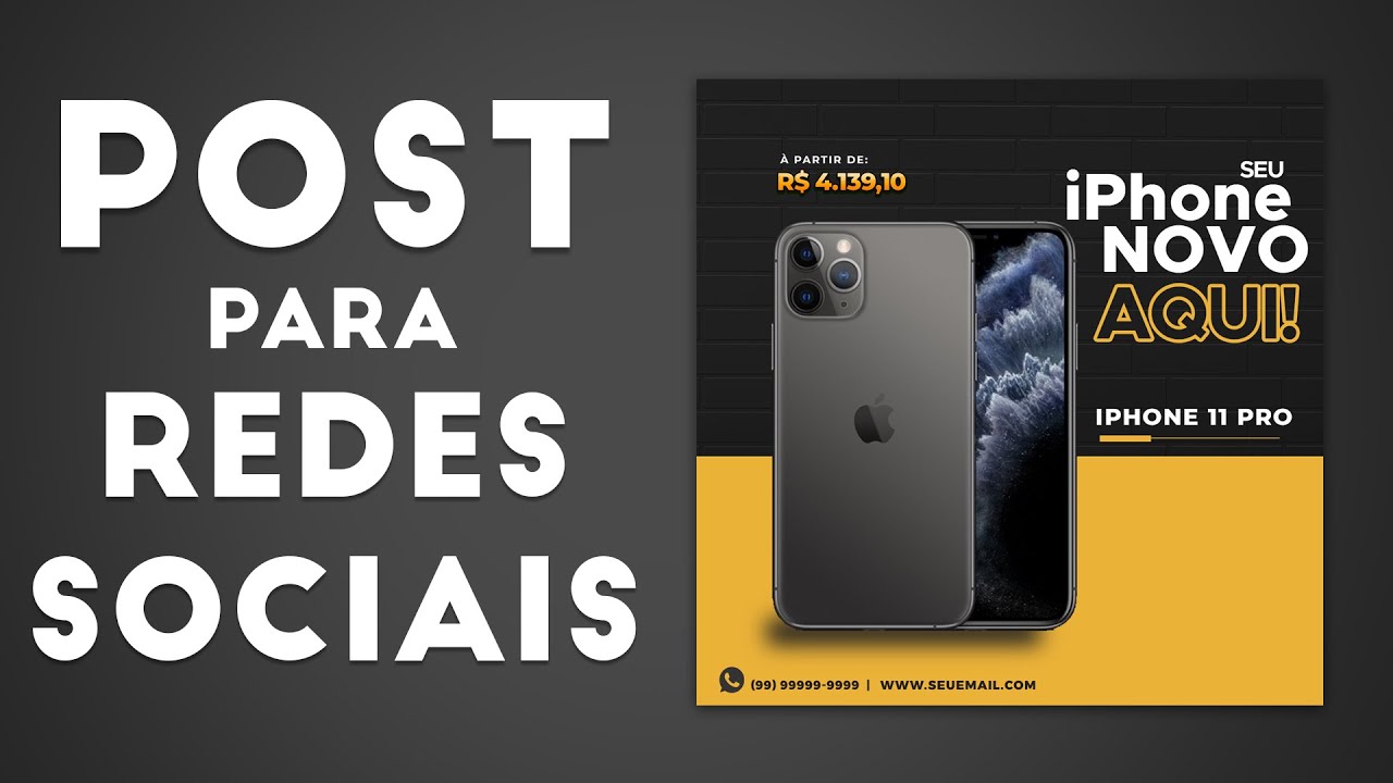 Como FAZER um FLYER de LOJA DE CELULAR - Tutorial no Photoshop