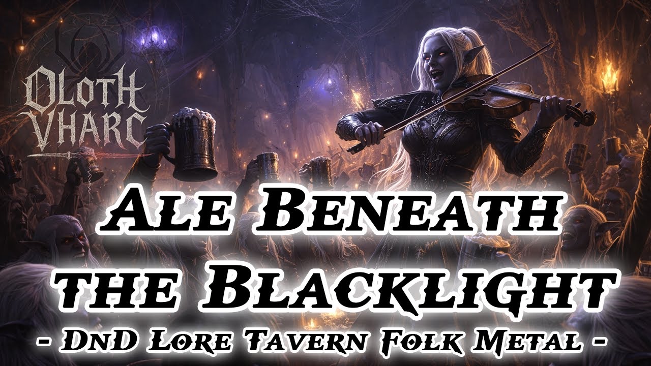 Ale Beneath the Blacklight (D&D Drow Lore Underdark Tavern Folk Metal)
