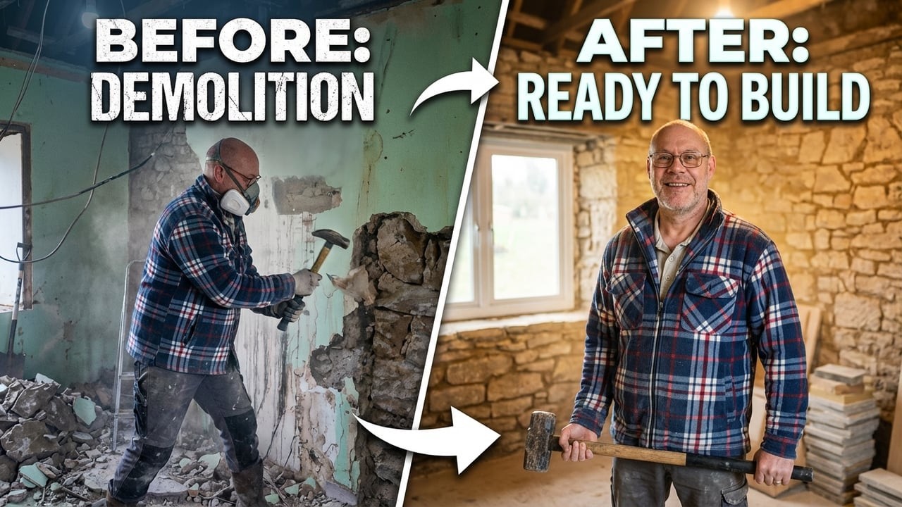 Uncovering old features while stripping back our Irish cottage.