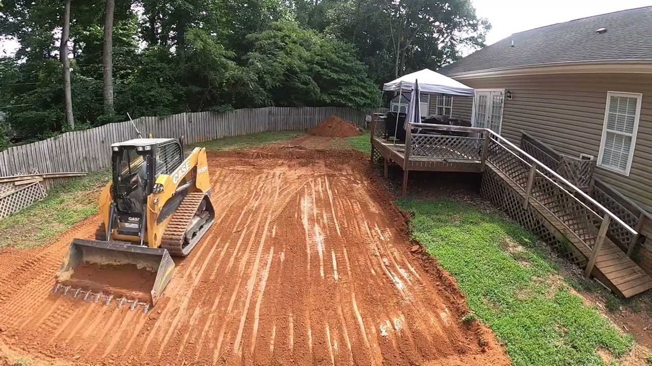 Grading complete for our above ground pool.