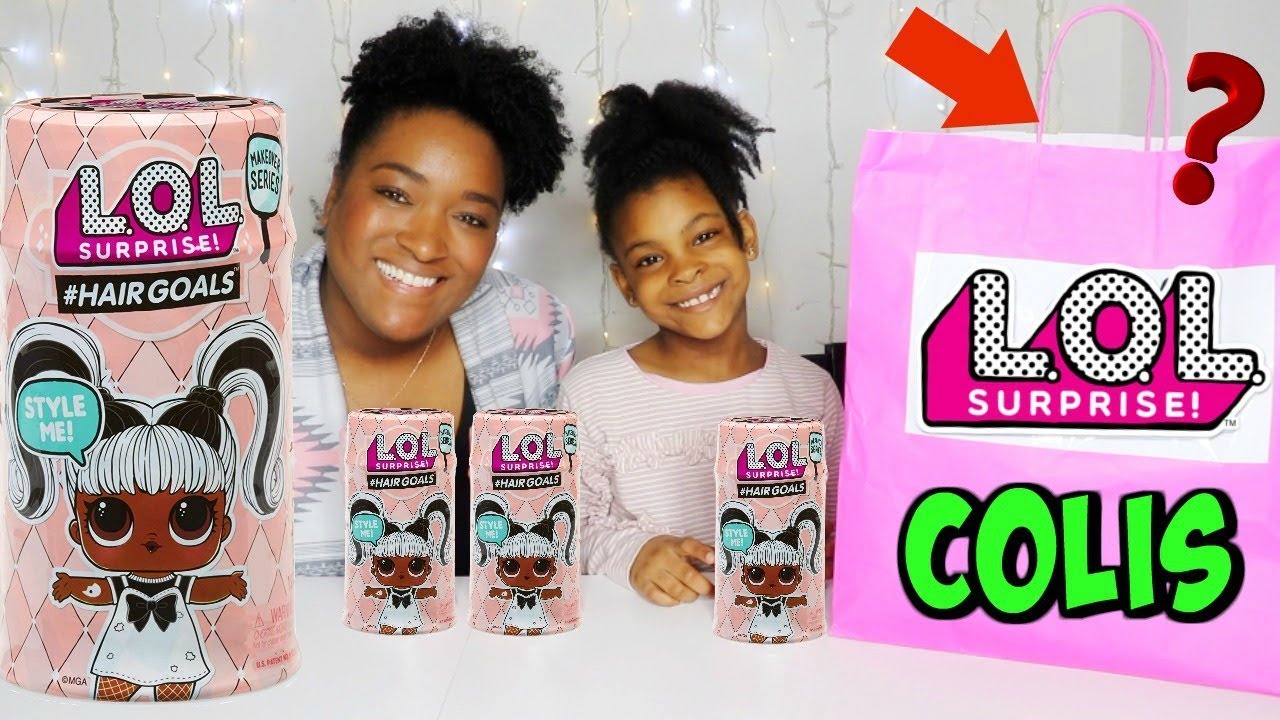 4 poupées LOL surprise #HAIRGOALS avec vrais cheveux et Colis L.O.L surprise!