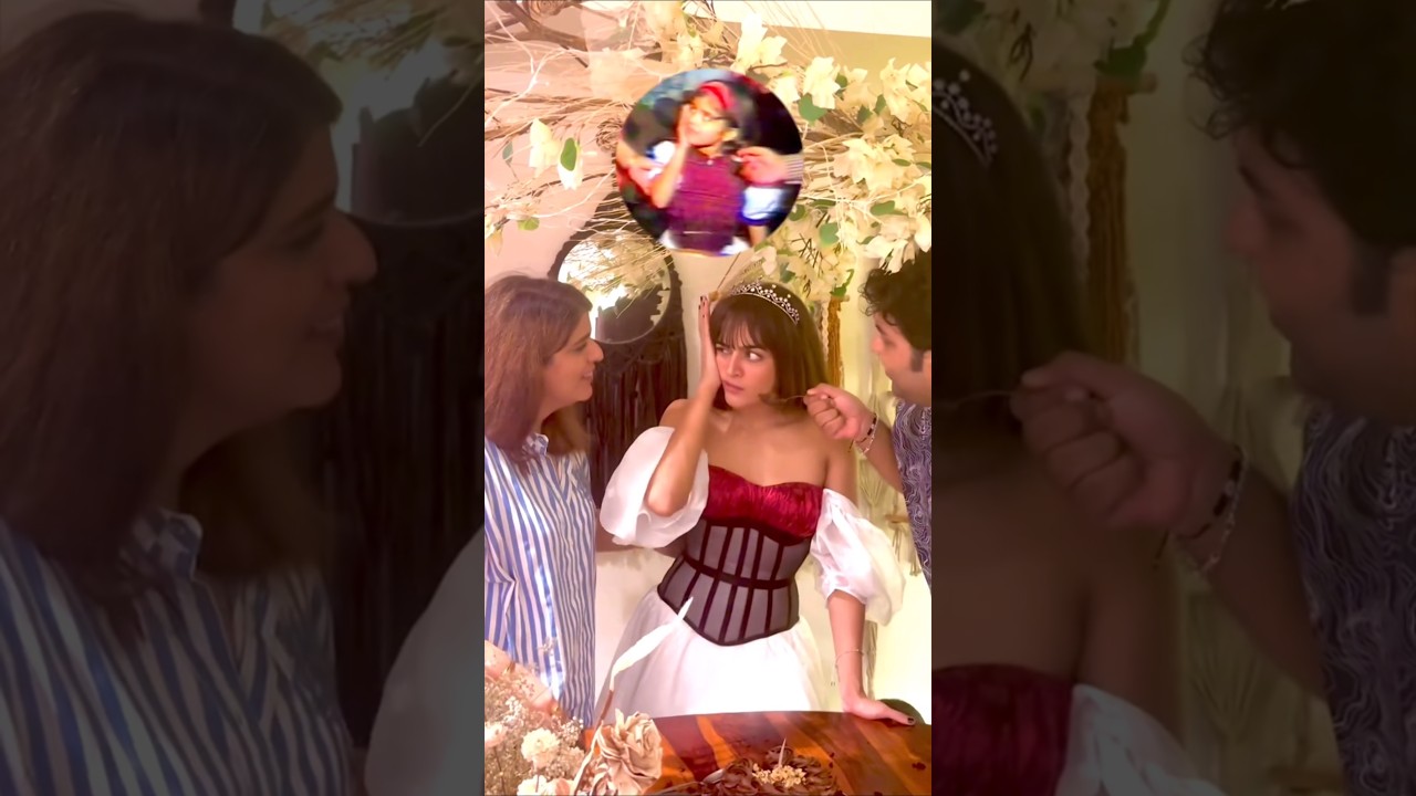 HILARIOUS 😂 #wamiqagabbi recreates her childhood #birthday #video #shorts #bollywood #actress