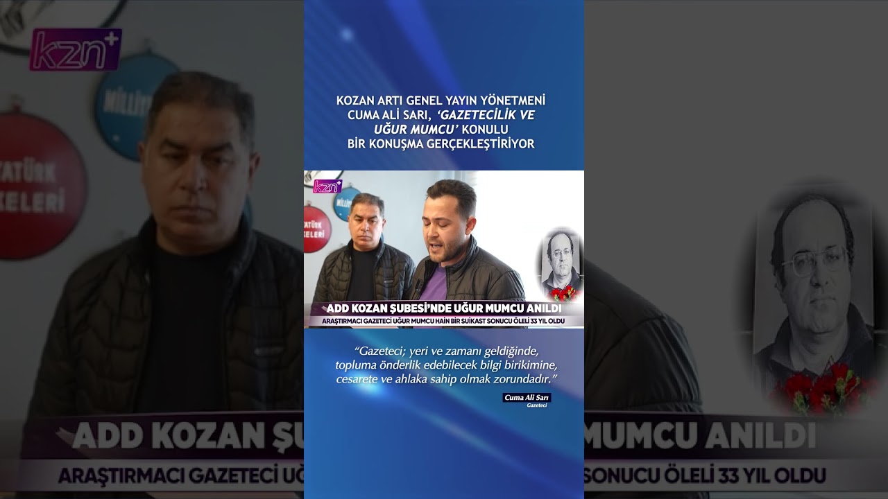 Gazeteci Cuma Ali Sarı'nın ADD'de 'Uğur Mumcu ve Gazetecilik' temalı konuşması | #kozan