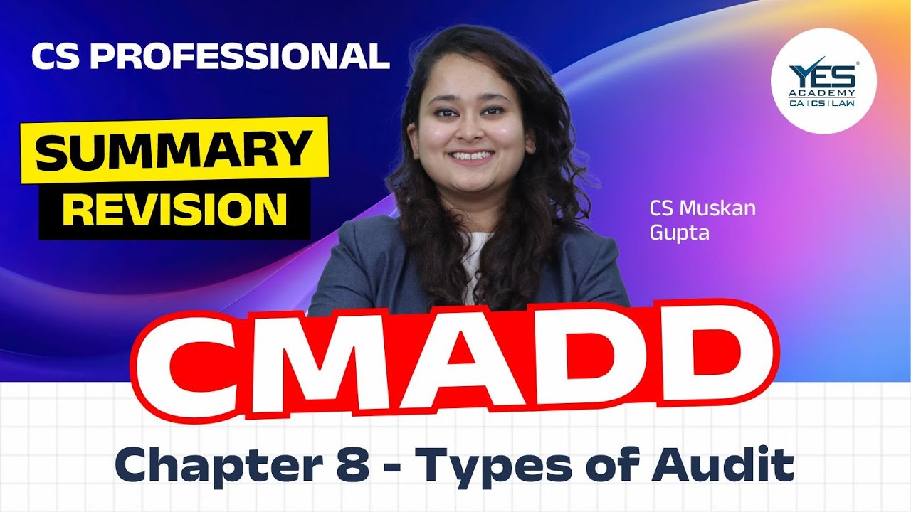 CMADD Summary Revision- Part B- Chapter 8-Types of Audit | CS Muskan Gupta