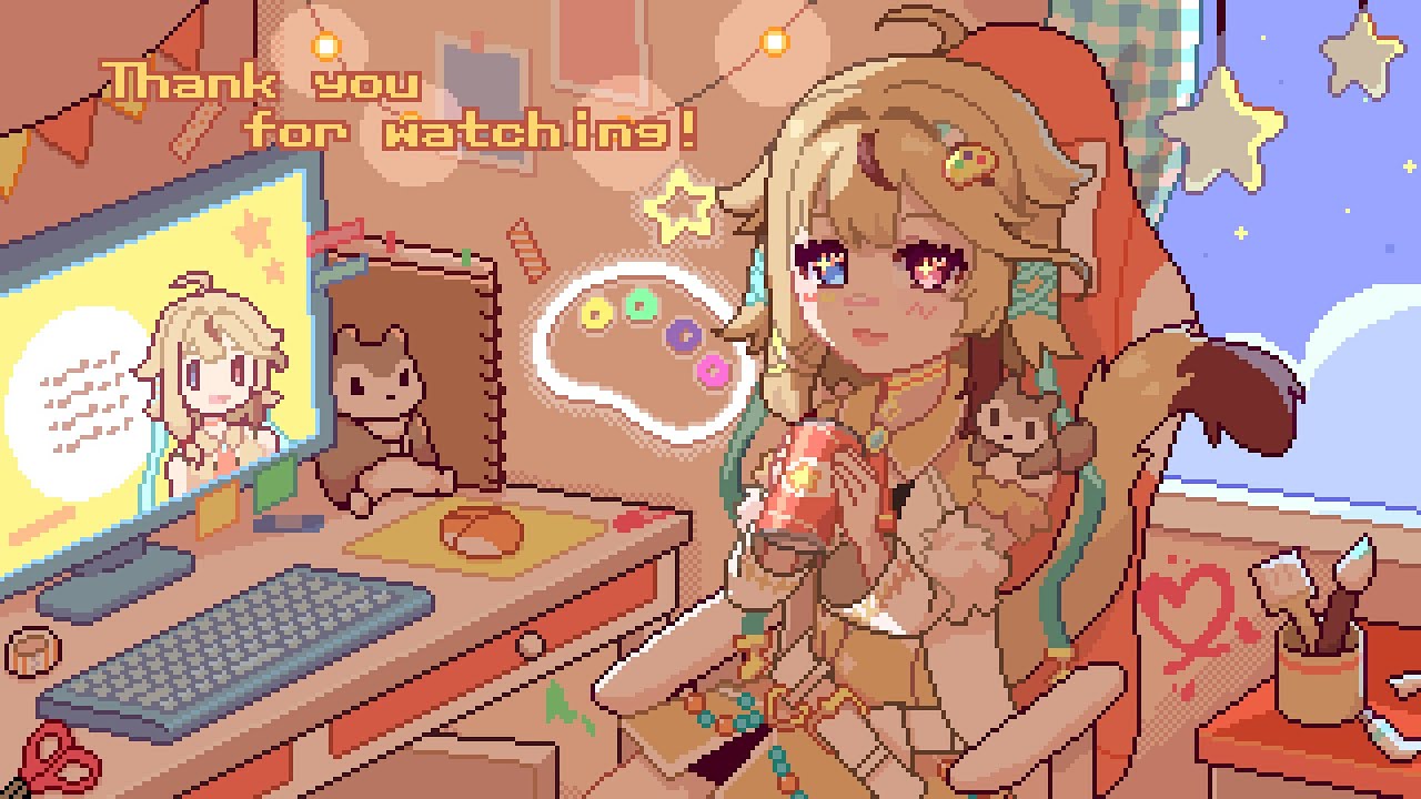 【ドット絵】待機画面 作例｜Pixel Art Animation (Portfolio)