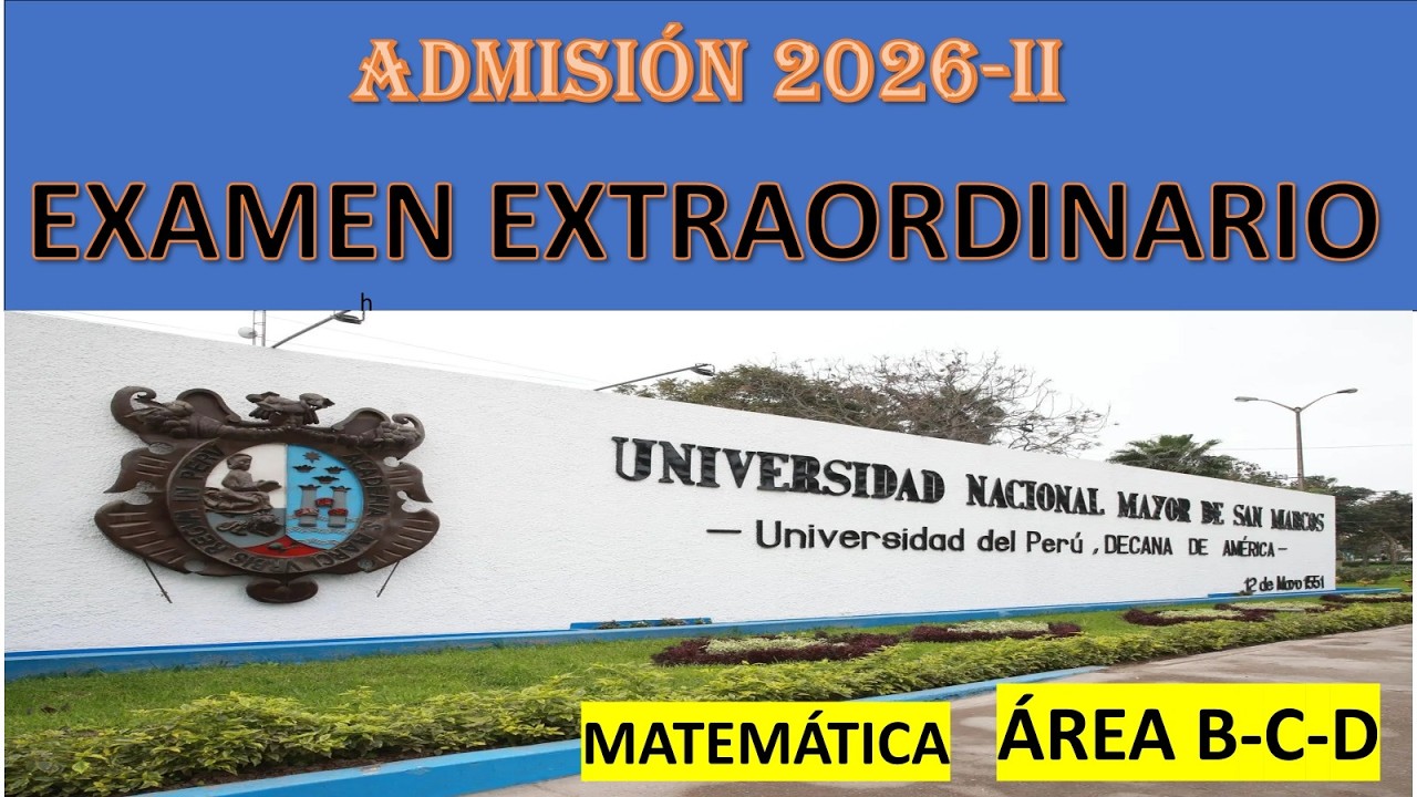 SOLUCIONARIO EXAMEN EXTRAORDINARIO SAN MARCOS