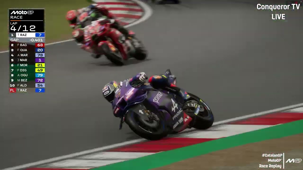 ❗Toprak Razgatlioglu Vs Pecco Bagnaia❗Race MotoGP Catalunya #CatalanGP 2025