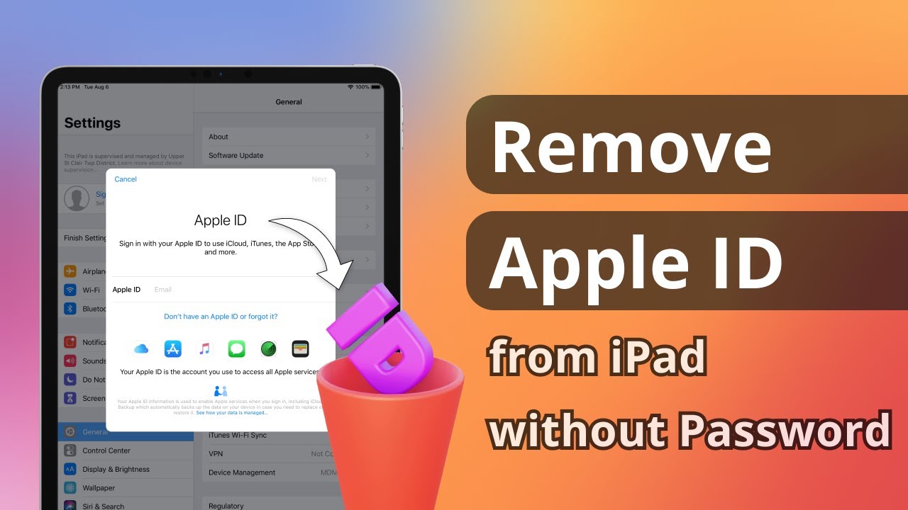 How to Remove Apple ID from iPad without Password | Delete Apple Account 2025