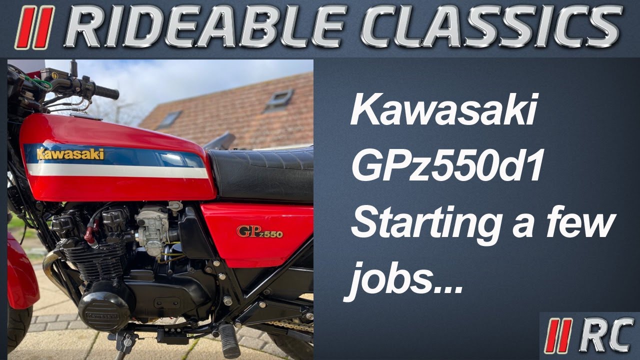 Kawasaki GPz550d1.  Getting her ready for the first ride out.