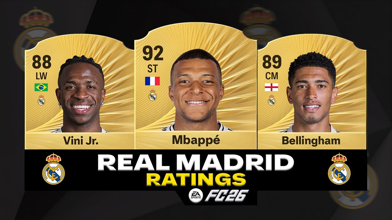 FC 26 | REAL MADRID RATINGS! 😱🔥 ft. Mbappé, Vinicius, Bellingham... etc