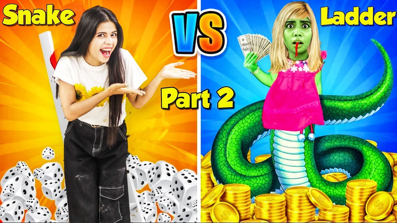 We Played Snakes & Ladder in Real Life!! With *Extreme Dares* Part 2