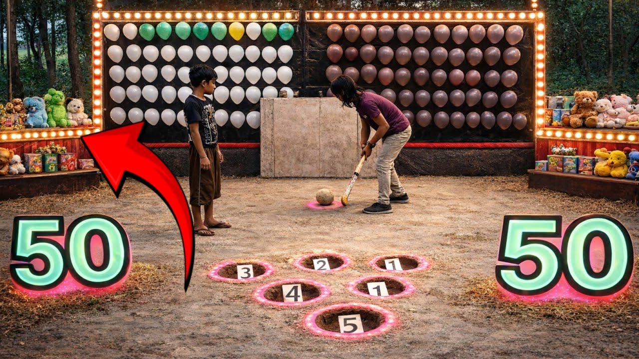 Impossible Goal? ⚽ Ball Ko Board Se Takra Kar Balloon Phodne Ka Anokha Game!
