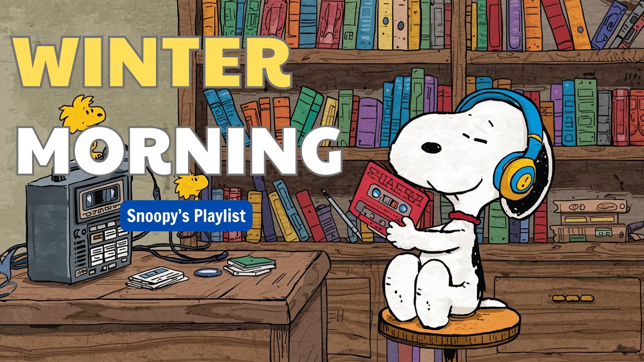 Morning Get Ready with Snoopy ☕❄️ | Cozy Winter Jazz Playlist for a Calm & Relaxing Start
