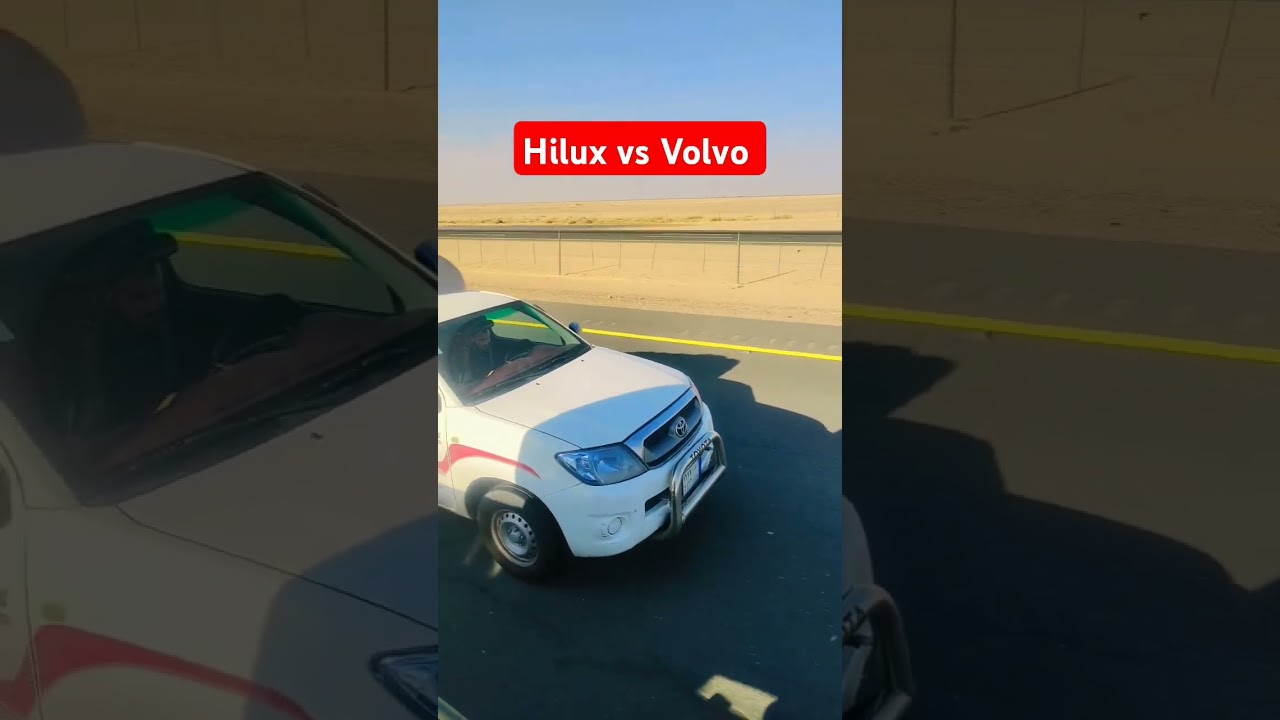 Hilux vs Volvo #automobile #swatcoach #swatexpress #love #attitude #middleeast