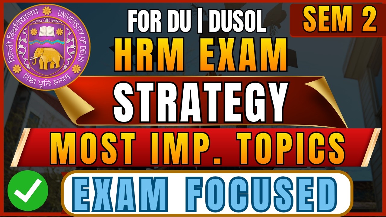 HRM Exam Strategy | Most Important Topics | Human Resource Management Sem 2 @collegestudies2