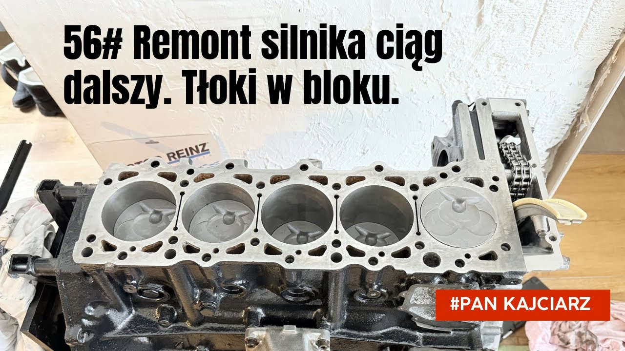 56# Remont silnika. Tłoki w bloku. #hymermobil #mercedes #om602